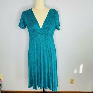 BellaBerry Turquoise V-Neck Dress- Size 1X- NWT